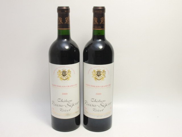 ★★Chateau Beau-Sejour Becot シャトー・ボーセジュール・ベコ 2000年 750ml/13% 2本セット(4)★AG5888の画像1