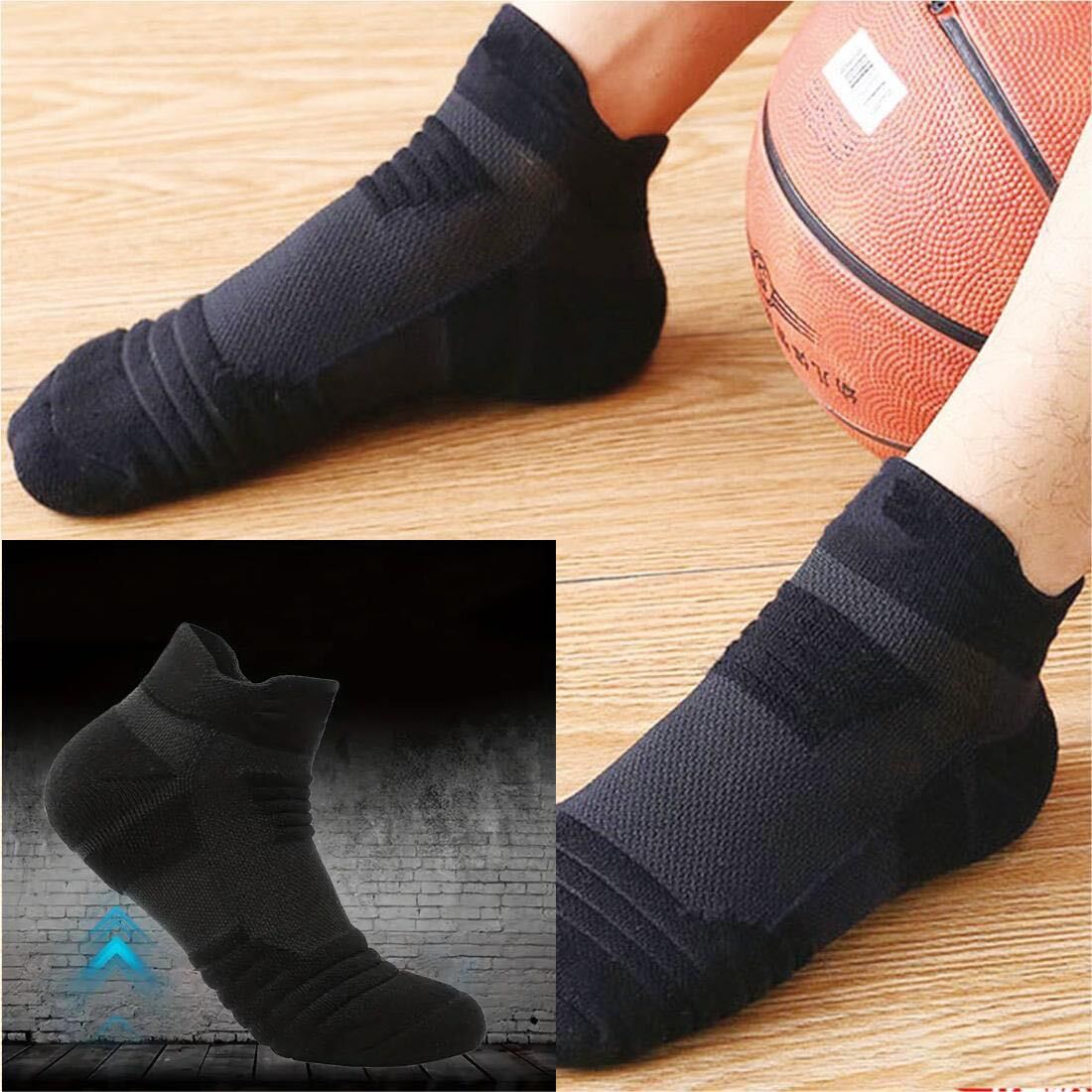  sport socks men's socks socks thick short socks black gray white high quality cotton 
