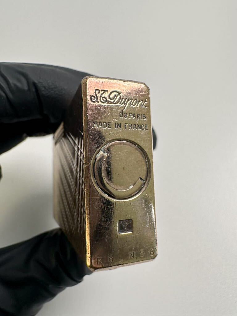 【5/69ES】デュポン Dupont S T ガスライター ゴールド 着火未確認の画像4