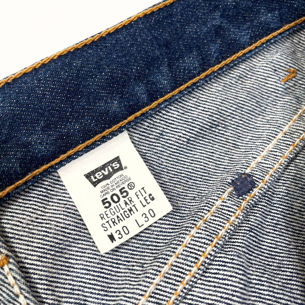 90s 00s 01年 Levi's リーバイス 505 濃紺 デニム ジーンズ ビンテージ usa old アメリカ製 30×29 インディゴ 501 517 赤耳 パンツ 70505_画像8