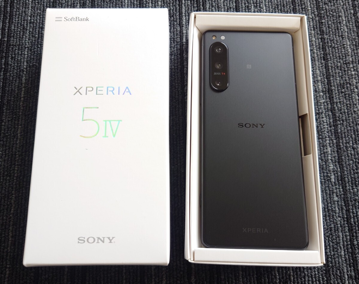 動作確認のみ sony xperia 5 iv ブラック Softbank SIMフリー_画像2