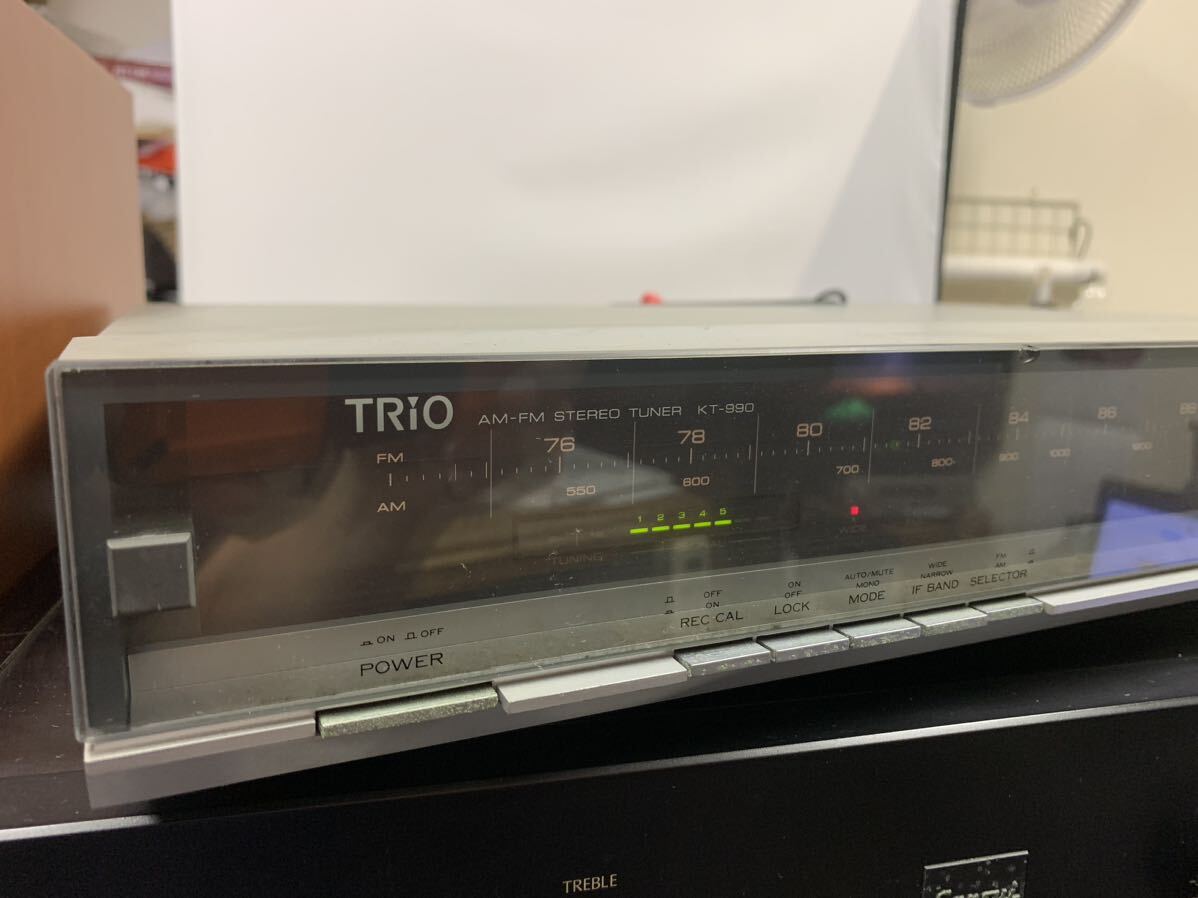 通電OK AMラジオOK！ TORIO トリオ KT-990 AM-FM STEREOTUNER ステレオチューナー ジャンク品の画像2