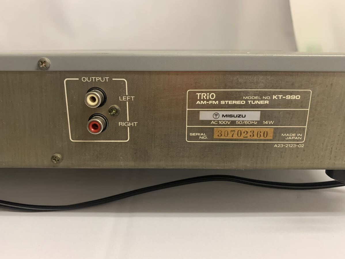 通電OK AMラジオOK！ TORIO トリオ KT-990 AM-FM STEREOTUNER ステレオチューナー ジャンク品の画像6