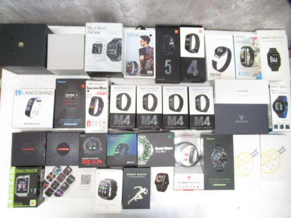 1F-S1 large amount summarize smart watch fitness wristband unopened contains total 33 piece set HUAWEI GT GREENON shot navi Uwatch2 other 