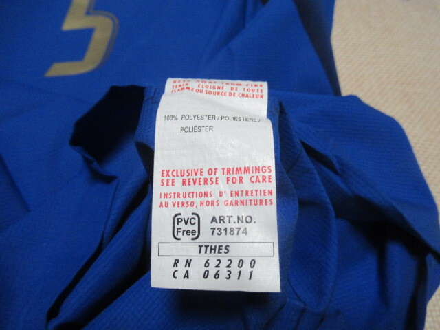 【非売品】選手支給品 イタリア代表 2006年 ホーム用 半袖 XLサイズ タイ製 カンナバーロ ドイツワールドカップ優勝時_画像9