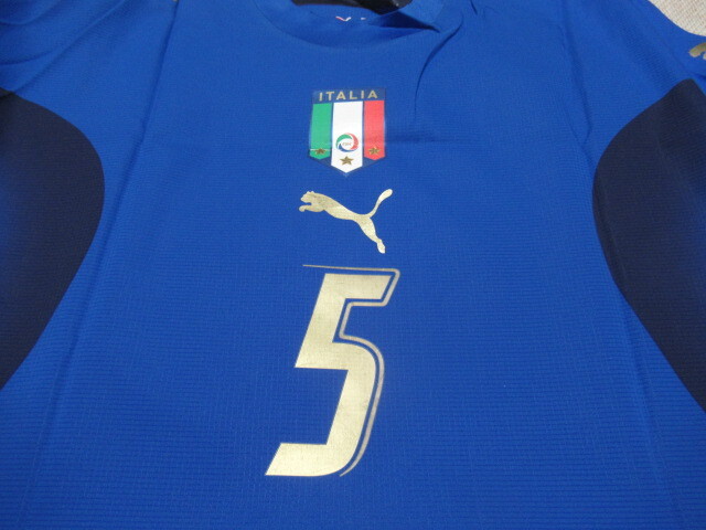 【非売品】選手支給品 イタリア代表 2006年 ホーム用 半袖 XLサイズ タイ製 カンナバーロ ドイツワールドカップ優勝時_画像8