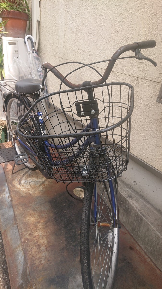 ママチャリ 自転車 COCONEO ココネオ 26インチ 青 ギアなし 鍵付き 格安 中古 神奈川 横浜 鶴見 の画像9