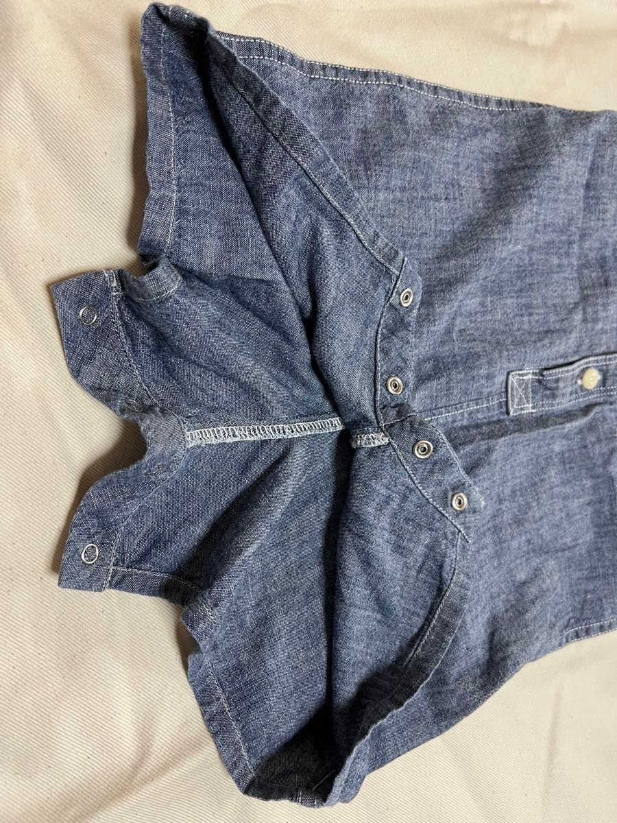 お値下げ ★ Babygap  GAP デニム　半袖　ロンパース　つなぎ　80cm  90cm　18-24 カバーオール