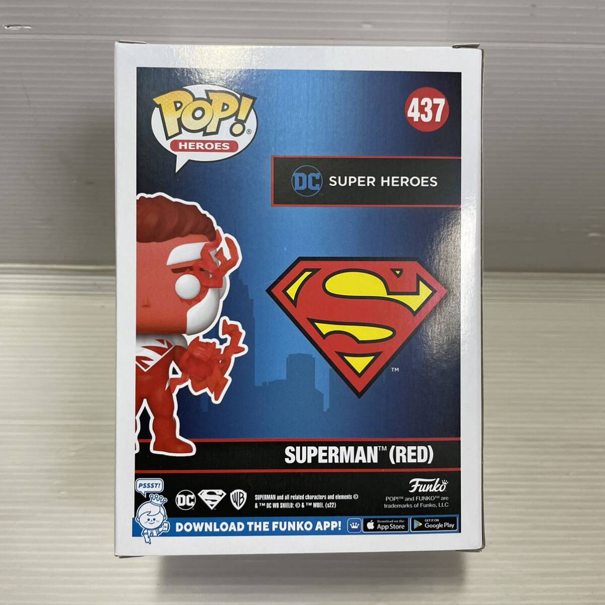0R5 unused Funko POP! hero z Superman red HEROES 2022 autumn komi navy blue limitation figure fan ko pop box attaching 1/3