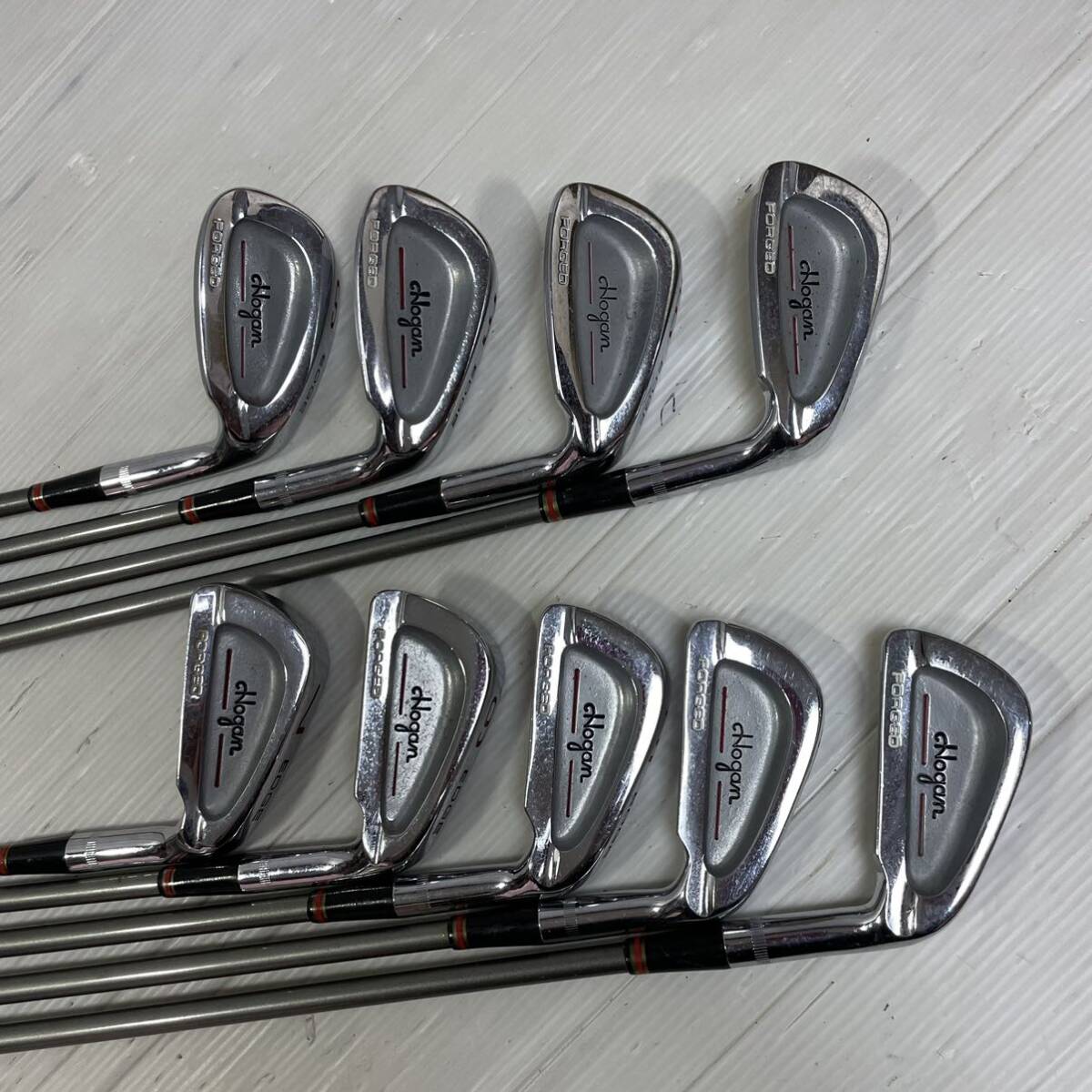 ◯R26 レア Ben Hogan ベン・ホーガン Edge Forgedアイアン9本(3-9,E,S)セット 3 APEX メンズ右 エッジフォージドアイアンセット_画像4