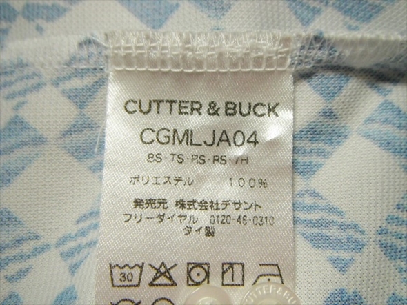 【K218】送無料★美中古★CUTTER&BUCK カッターアンドバック 半袖ポロシャツ LLサイズ 幾何学ブロックチェック 吸汗速乾 ドライ 大きめ xl_画像4