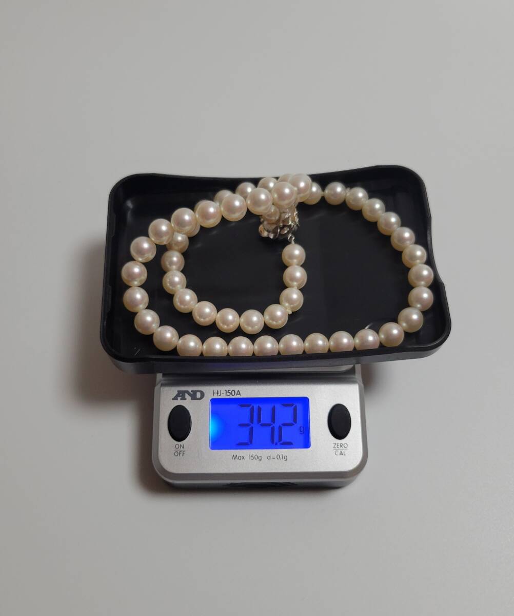 ◆1円～◇K14WG　真珠ネックレス　◆重量34.2g 長さ約40cm　ゴールド　金　宝石◇◆_画像7