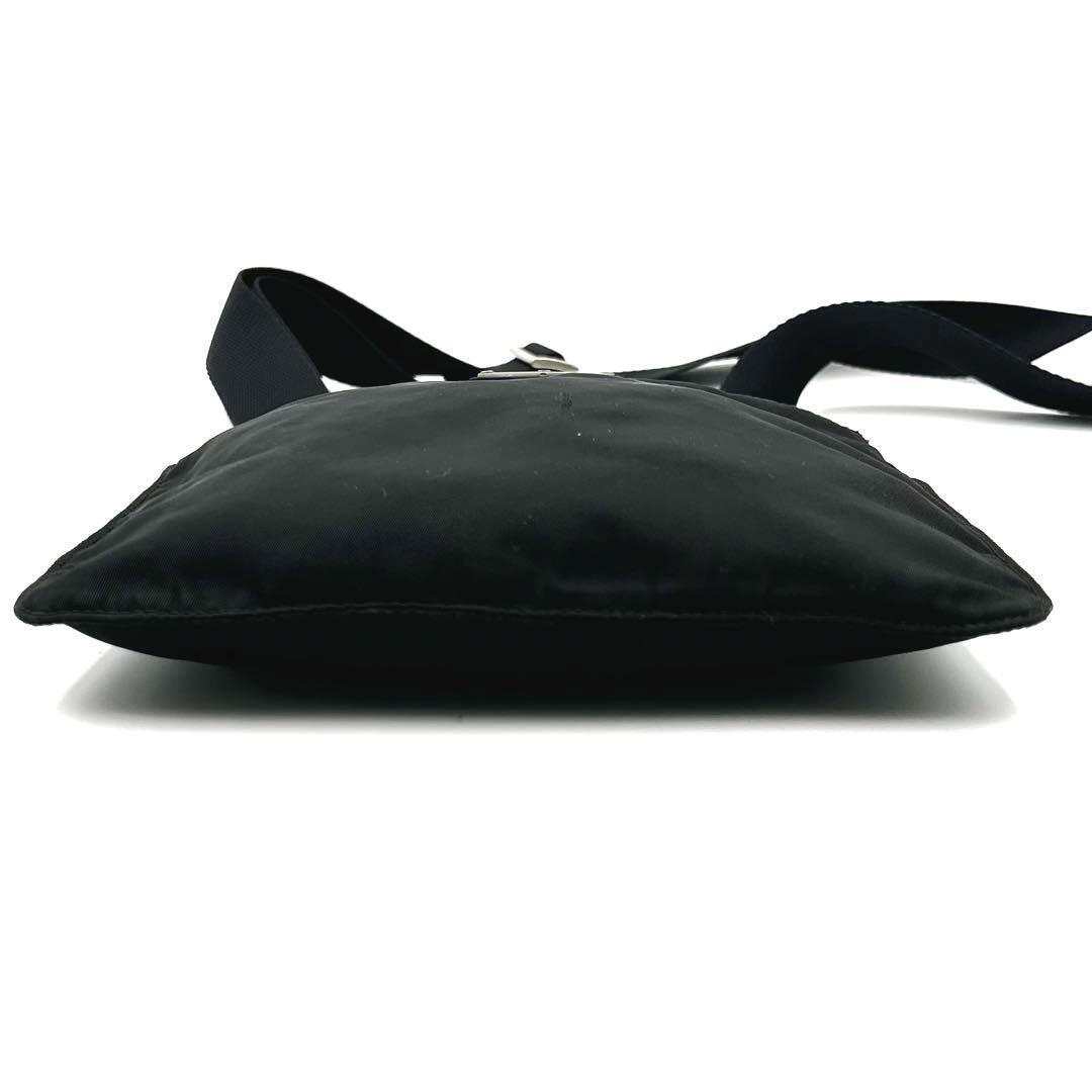 { прекрасный товар / редкий }PRADA Prada треугольник Logo te Hsu to нейлон Cross корпус Mini sakoshu Mini сумка на плечо наклонный .. черный 