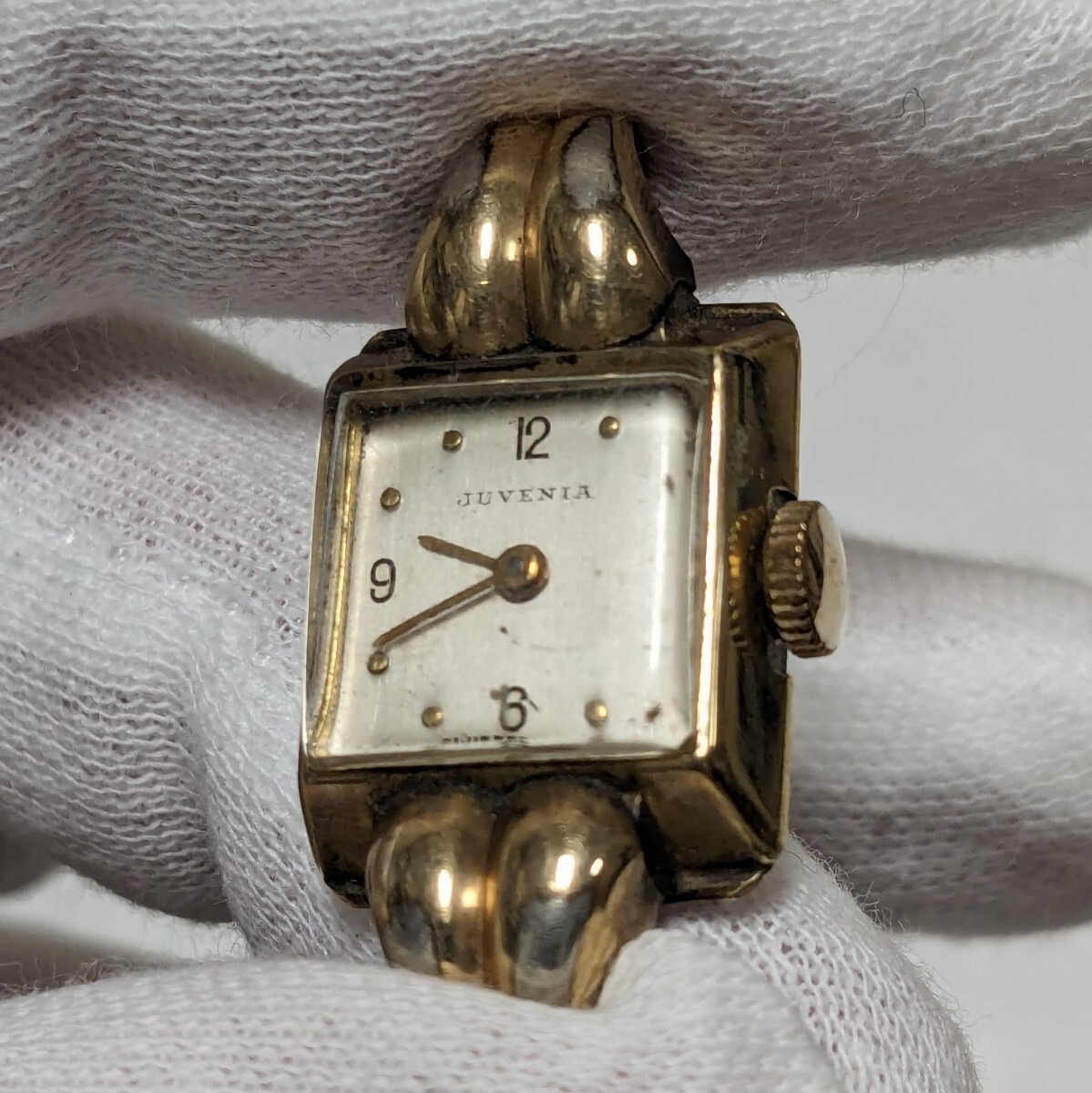 スイス製 JUVENIA ジュベニア SWITZERLAND 164986 腕時計 自動巻 手巻き 稼働品 アンティーク ヴィンテージの画像7