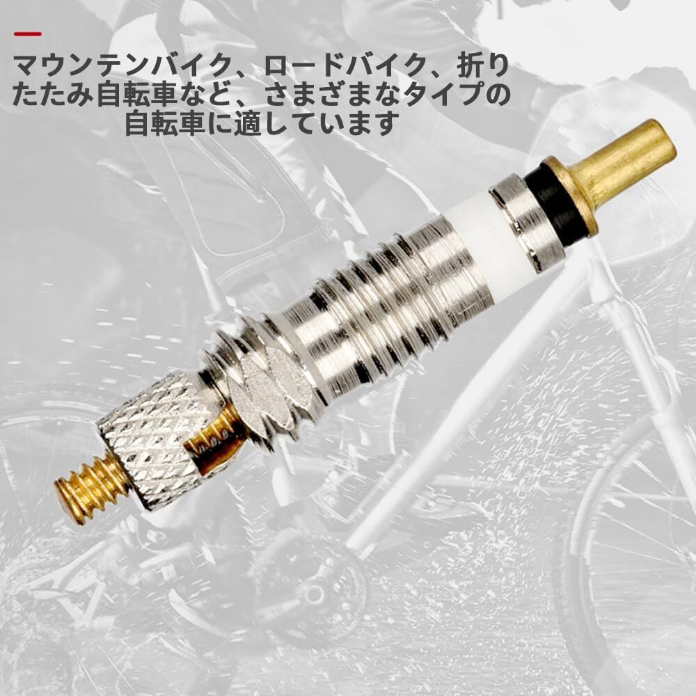 Renjzle 仏式バルブコア 自転車 虫ゴム エアバルブ バイク 自転車用高耐久フレンチバルブコアセット 虫ゴム無しで气密性 携_画像7