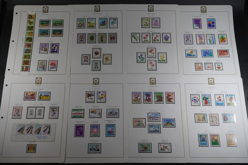 (787)大量!韓国切手アルバムボストーク 単片約578枚 1985年~2011年 未使用小型シート使用済み極美品NH オリンピック国花専用リーフ付き_画像6