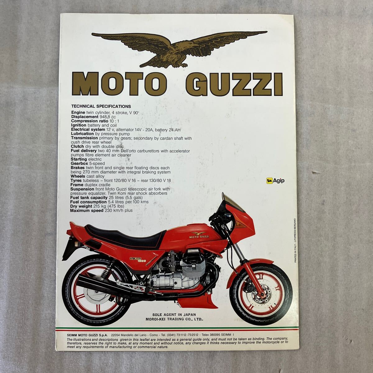 MOTO GUZZI LEMANS1000 каталог Moto Guzzi 