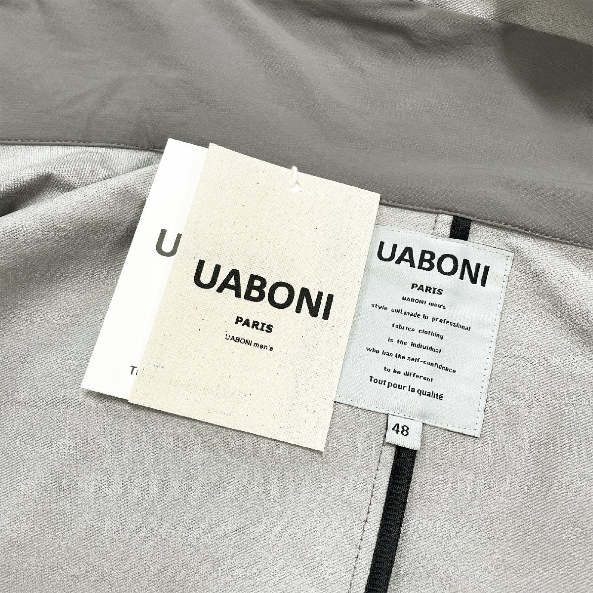 高機能EU製＆定価7万◆UABONI*Paris*マウンテンパーカー*ユアボニ*パリ発◆薄手 撥水 シック 無地 ジャケット 登山服 ジャケット M/46_画像9