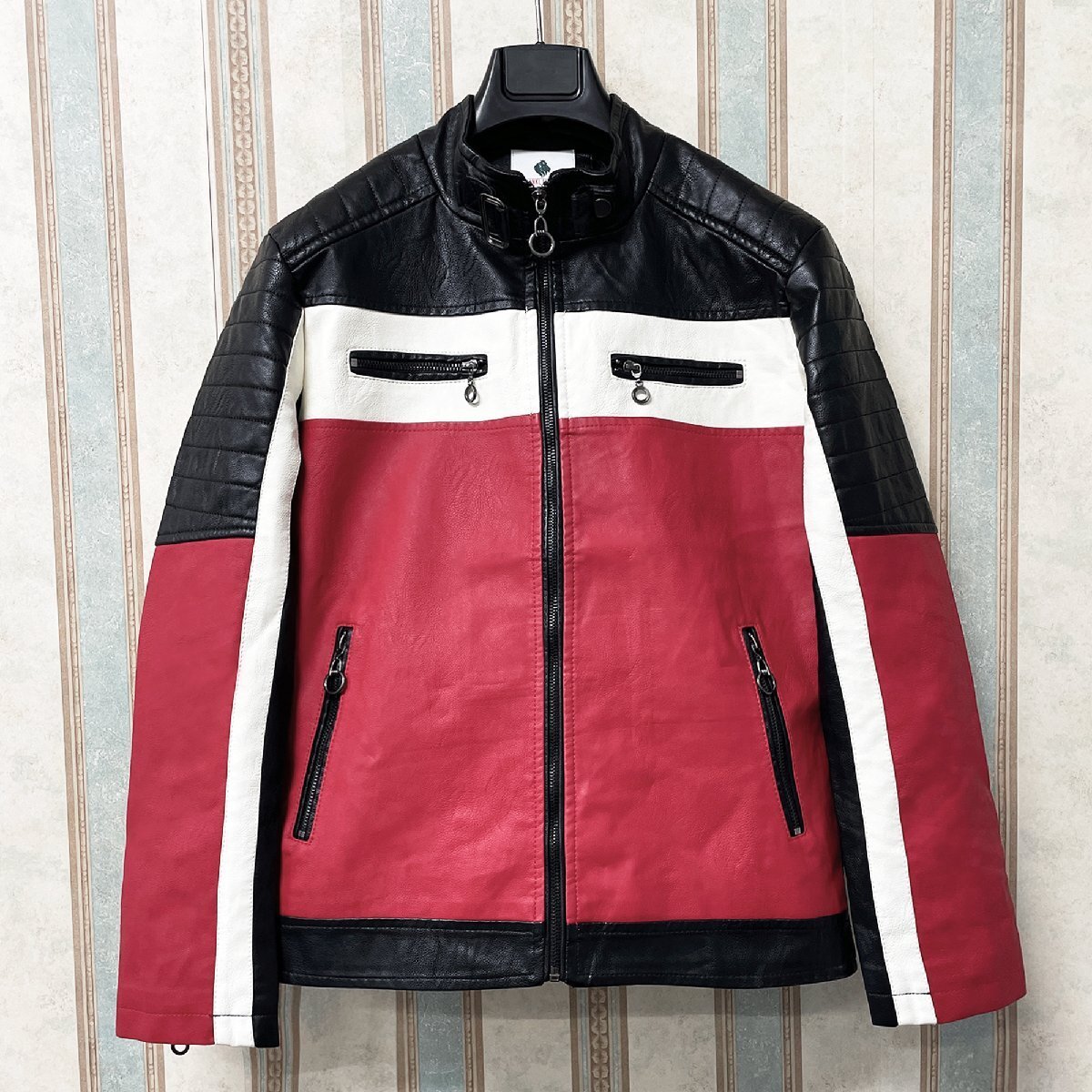  piece . regular price 12 ten thousand FRANKLIN MUSK* America * New York departure leather jacket cow leather Single Rider's leather jacket bike going out put on size 2