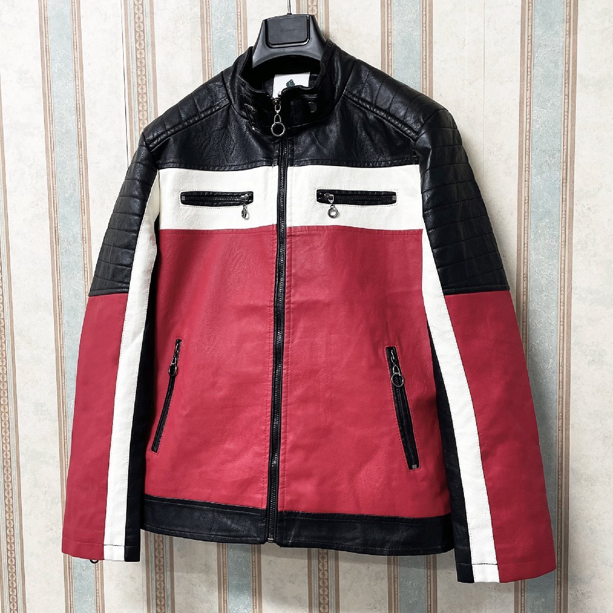  piece . regular price 12 ten thousand FRANKLIN MUSK* America * New York departure leather jacket cow leather Single Rider's leather jacket bike going out put on size 2