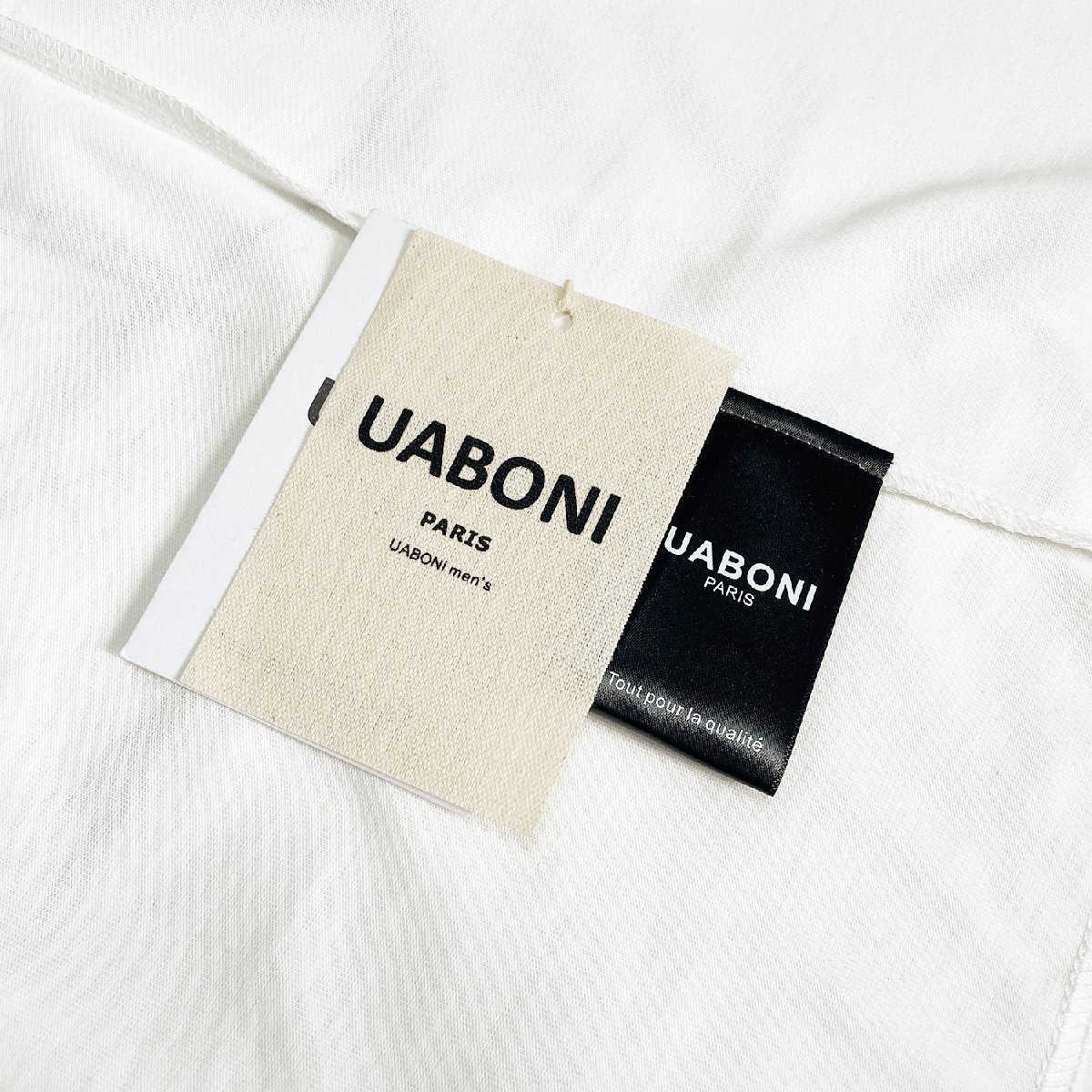 高級EU製＆定価2万◆UABONI*Paris*半袖Tシャツ*ユアボニ*パリ発◆上品 通気 吸汗 刺繍 フリンジ カットソー スウェット 個性 男女兼用 2XL_画像9