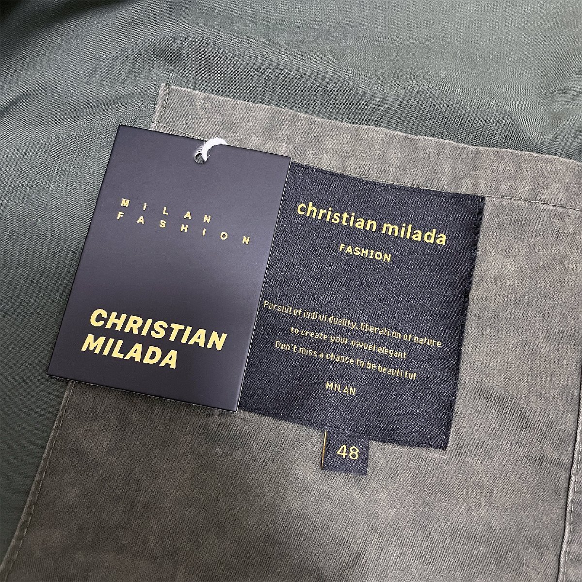 定価6万★christian milada・ミラノ発・ジャケット★高級 柔らかい 通気 ウオッシュ加工 ビィンテージ ブルゾン アメカジ レトロ 街着 2XL_画像9