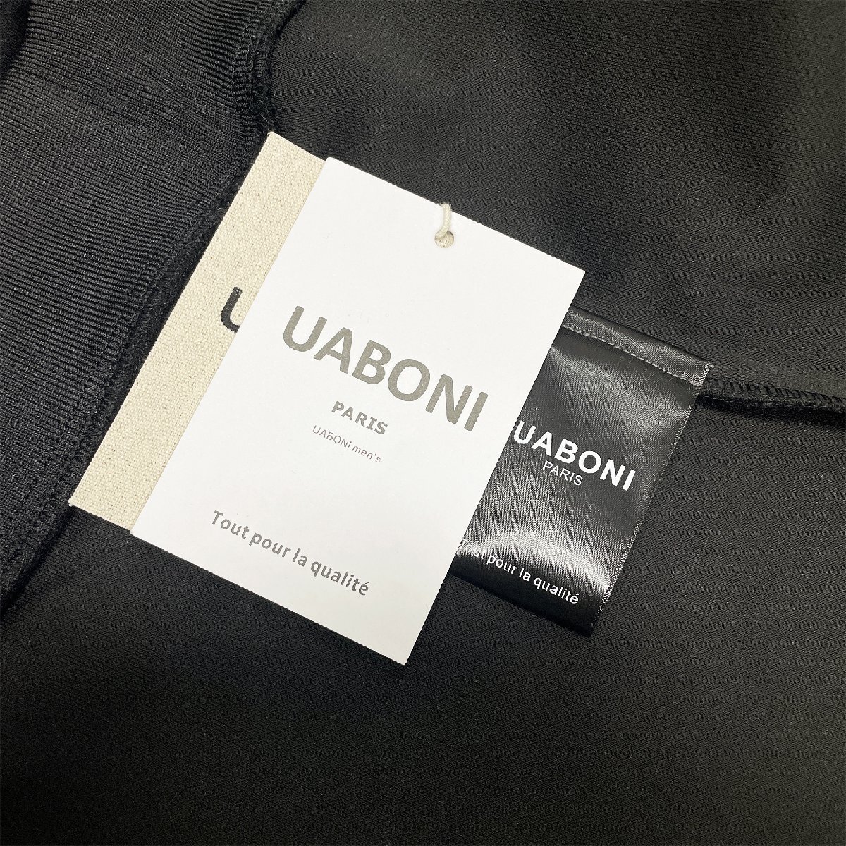 上級EU製＆定価8万◆UABONI*Paris*上下セット*ユアボニ*パリ発◆上品 ソフト 快適 通気性 定番 パーカー スウェットパンツ スポーツ 春 M_画像9