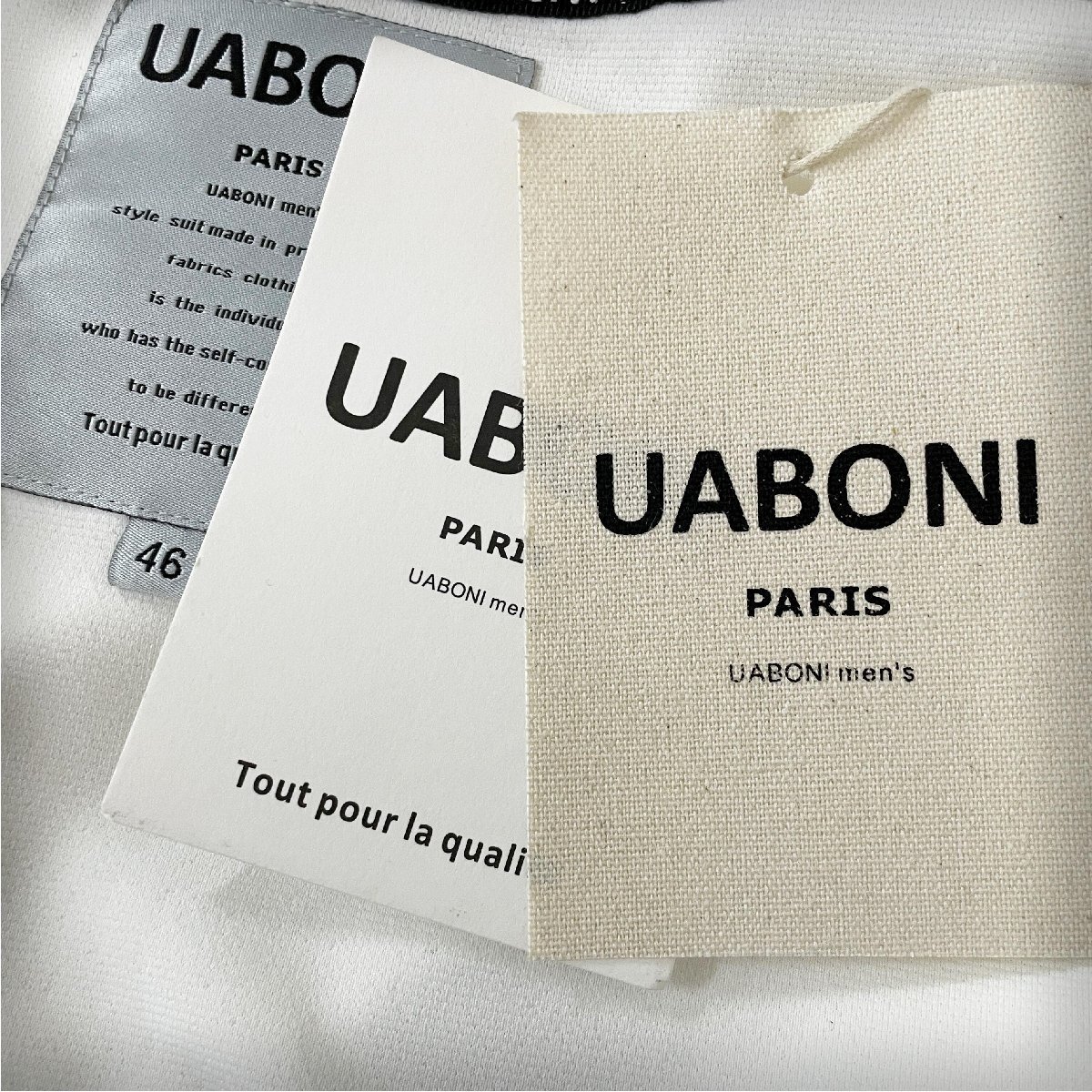 ★★超人気EU製＆定価5万◆UABONI*Paris*トレーナー*ユアボニ*パリ発◆豪華シルク/コットン混 長袖 シンプル 英字柄 トレンド 日常着 M/46_画像10