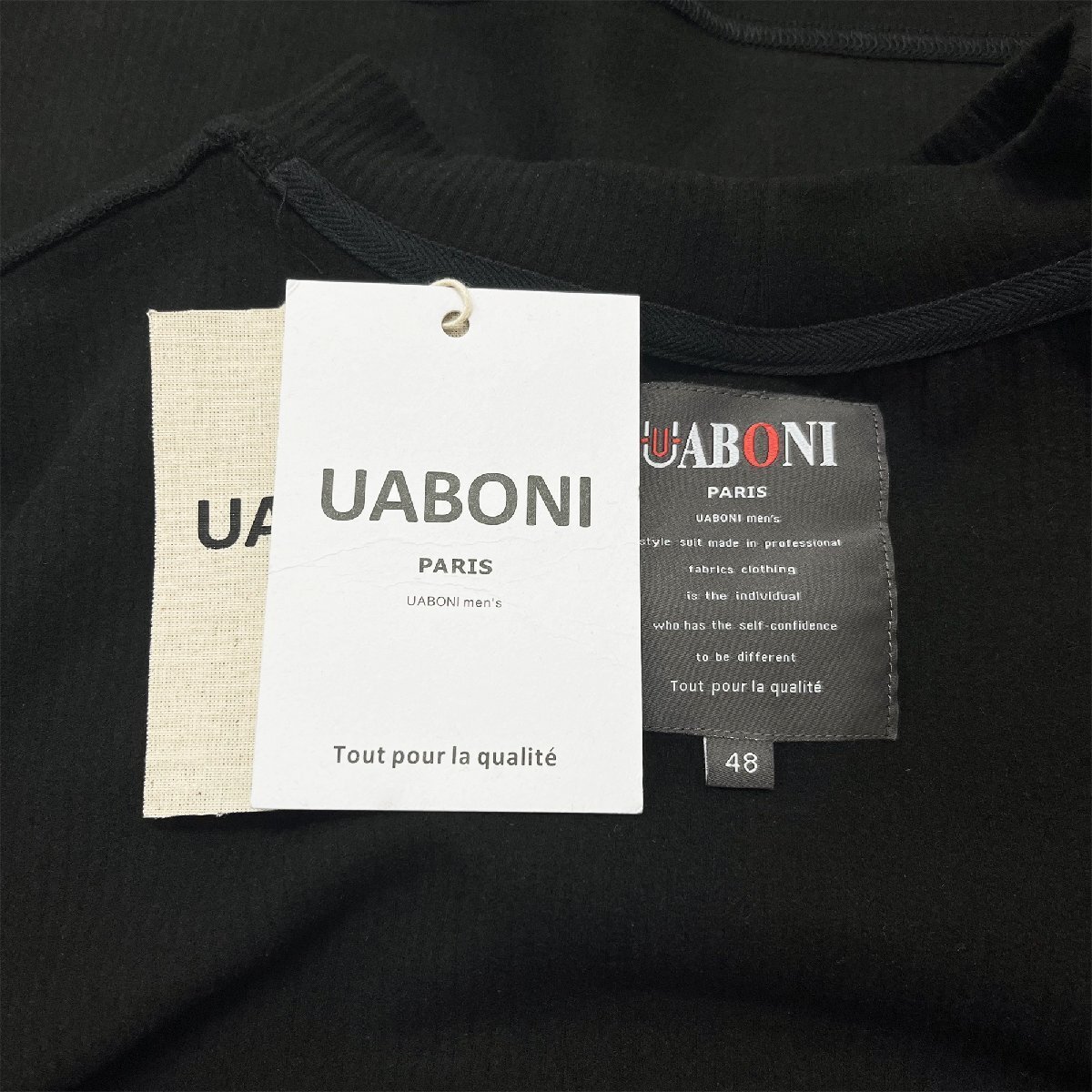 最上級EU製＆定価3万◆UABONI*ユアボニ*半袖Tシャツ*フランス*パリ発◆高品質カシミヤ ソフト 無地 サマーニット プルオーバー トップス 50_画像7