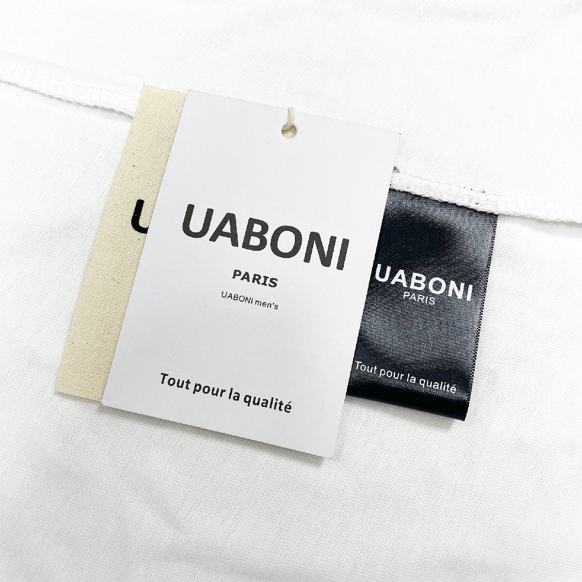 個性EU製＆定価2万◆UABONI*Paris*半袖Tシャツ*ユアボニ*パリ発◆コットン100％ 人気 通気 吸汗 遊び心 カットソー ストリート 夏 L/48_画像9