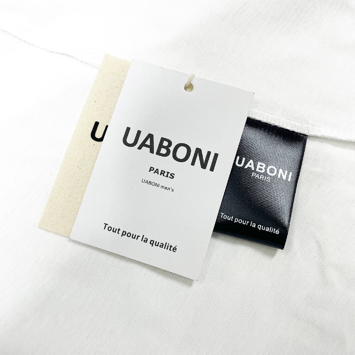 個性EU製＆定価2万◆UABONI*Paris*半袖Tシャツ*ユアボニ*パリ発◆コットン100％ 吸汗 ソフト 快適 遊び心 アメカジ ストリート 街着 L_画像9