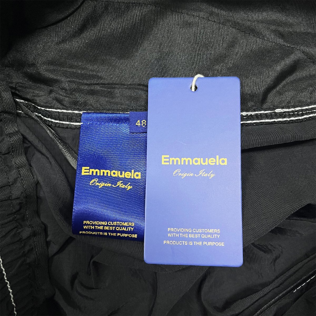 高級・ショートパンツ 定価3万◆Emmauela・イタリア・ミラノ発◆薄手 速乾 涼しい コントラストステッチ ズボン イージーパンツアメカジ2XL_画像10