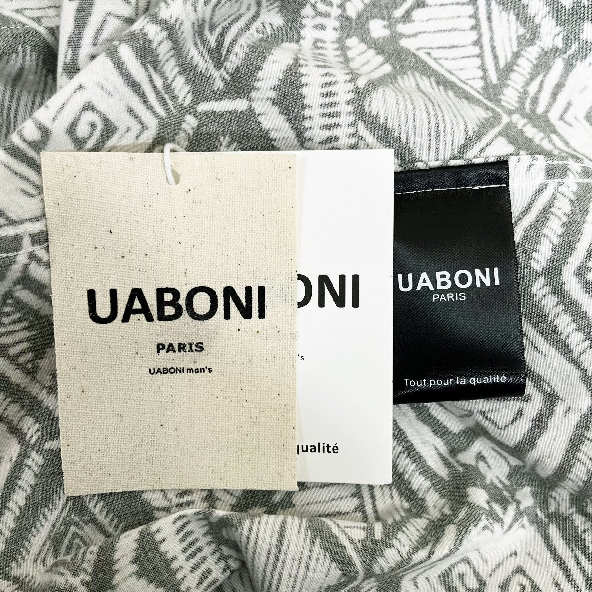 最高級EU製＆定価4万◆UABONI*Paris*長袖シャツ*ユアボニ*パリ発◆個性 薄手 吸汗速乾 総柄 ストリート アメカジ ライトアウター 2XL/52_画像10