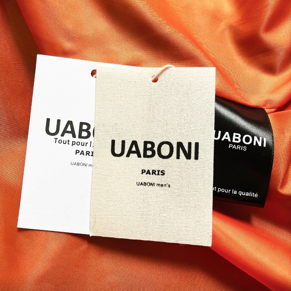 最上級EU製＆定価6万◆UABONI*Paris*フライトジャケット*ユアボニ*パリ発◆個性 薄手 高級刺繍 USAF*TYPE MA-1 オシャレ ミリタリー L/48_画像10