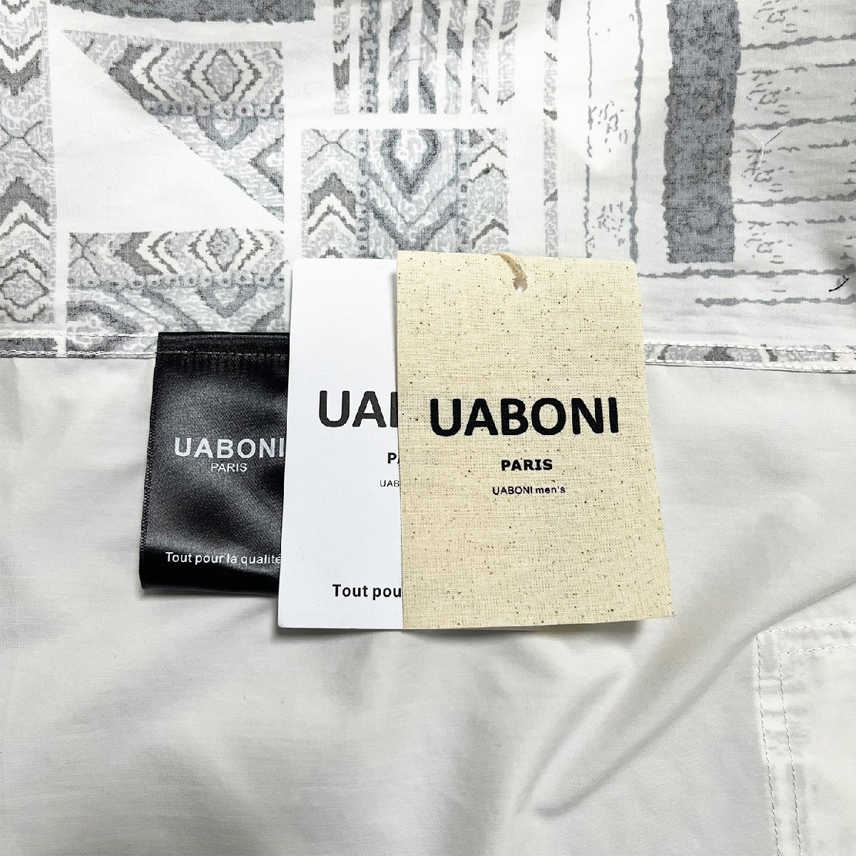 新作EU製＆定価4万◆UABONI*Paris*長袖シャツ*ユアボニ*パリ発◆個性 薄手 快適 ネイティブ柄 トップス トレンド 通学 通勤 夏 M/46_画像9