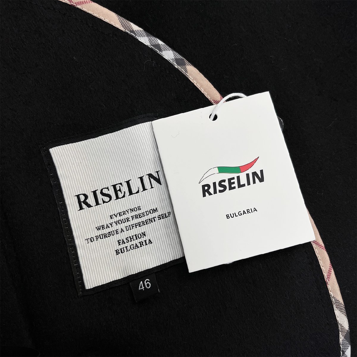 最上級ヨーロッパ製※定価7万◆ブルガリア発※RISELIN コート 豪華カシミヤ100％ 高級 防寒 ブレザー 快適 キレイめ レディース M/46サイズ_画像9