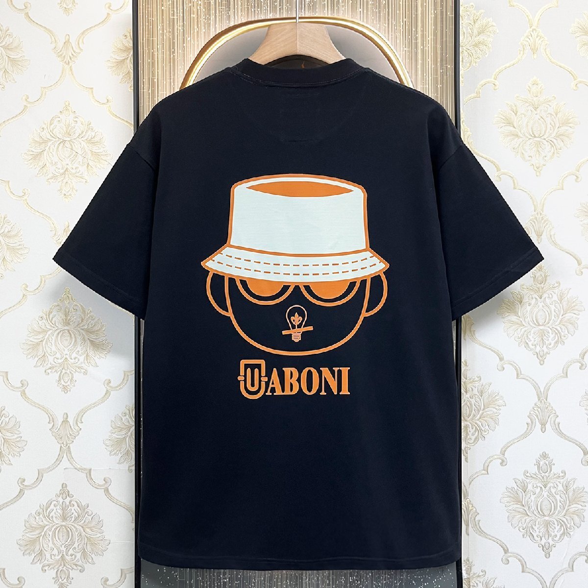 新作EU製＆定価2万◆UABONI*ユアボニ*半袖Tシャツ*フランス*パリ発◆コットン100％ 薄手 吸汗 通気 遊び心 可愛い カットソー 日常 M/46_画像1