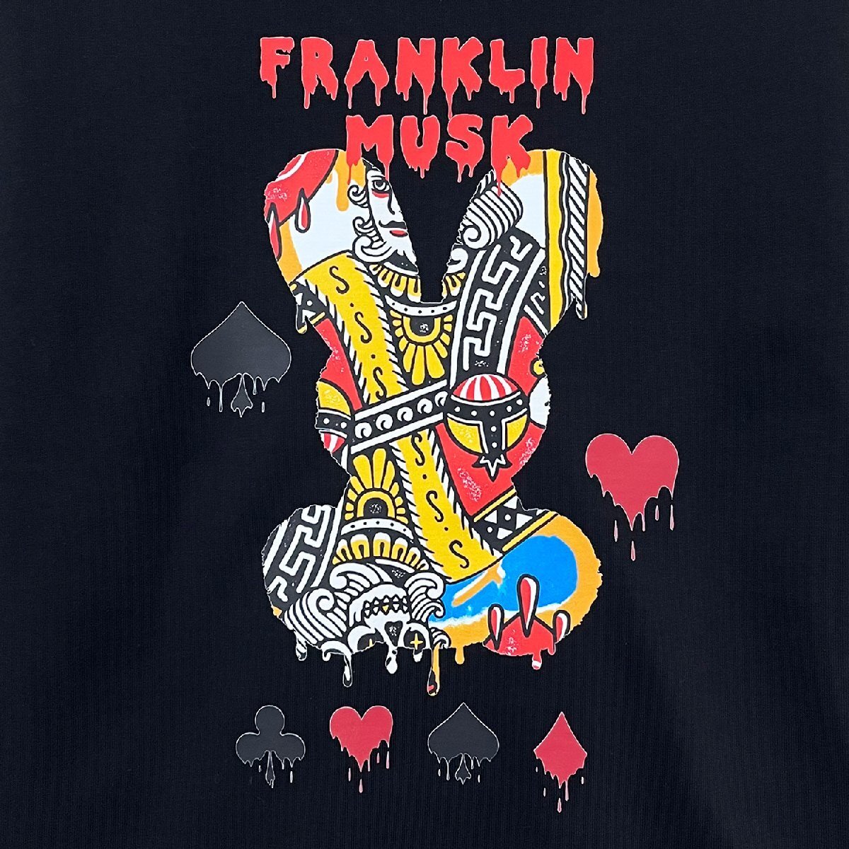 個性 定価2万 FRANKLIN MUSK・アメリカ・ニューヨーク発 半袖Tシャツ 通気吸汗 快適 楽ちん プリント オシャレ スウェット カットソー 夏 1_画像3