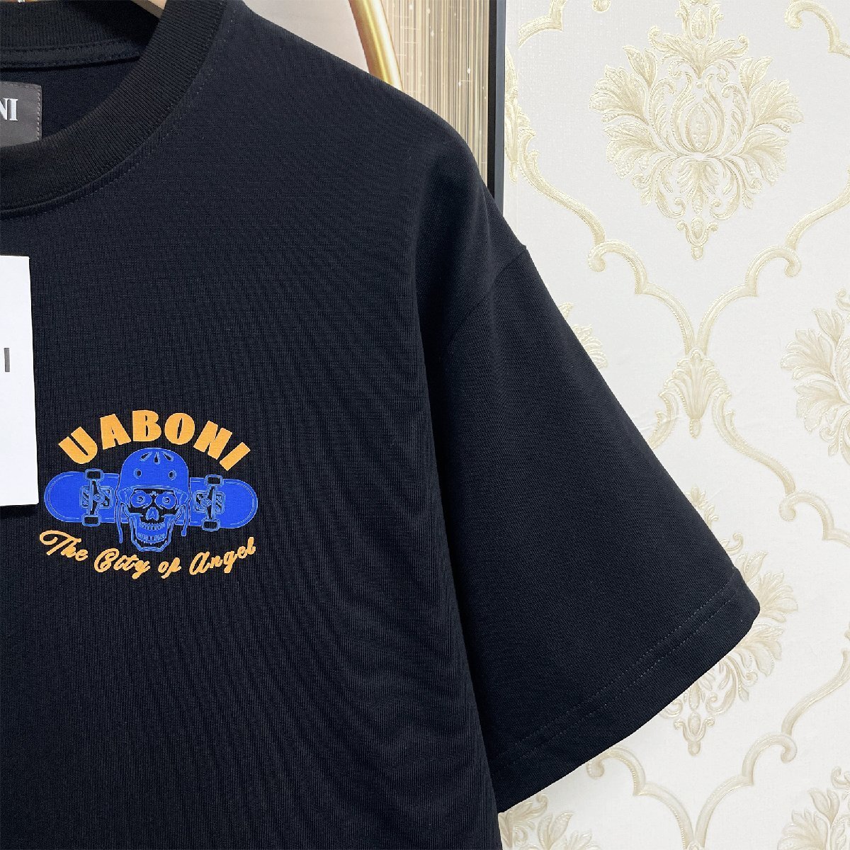 高級EU製＆定価2万◆UABONI*Paris*半袖Tシャツ*ユアボニ*パリ発◆コットン100％ 吸汗 ソフト 快適 遊び心 アメカジ ストリート 街着 2XL_画像7