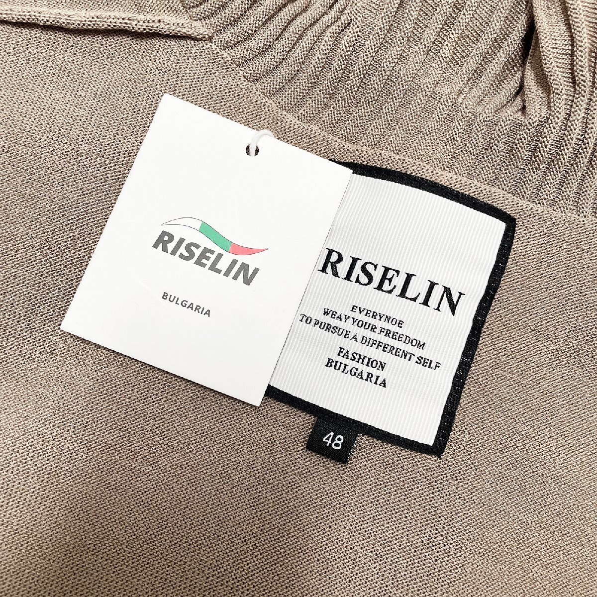 .. Europe made * regular price 4 ten thousand * BVLGARY a departure *RISELIN tops knitted sweater sweatshirt on shortage of stock hand ventilation elegant put on . lady's XL