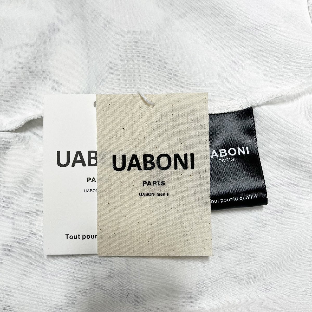 上級EU製＆定価4万◆UABONI*Paris*トレーナー*ユアボニ*パリ発◆上質 薄手 ソフト クマ 英字柄 スウェット 春秋 普段着 ユニセックス M/46_画像8