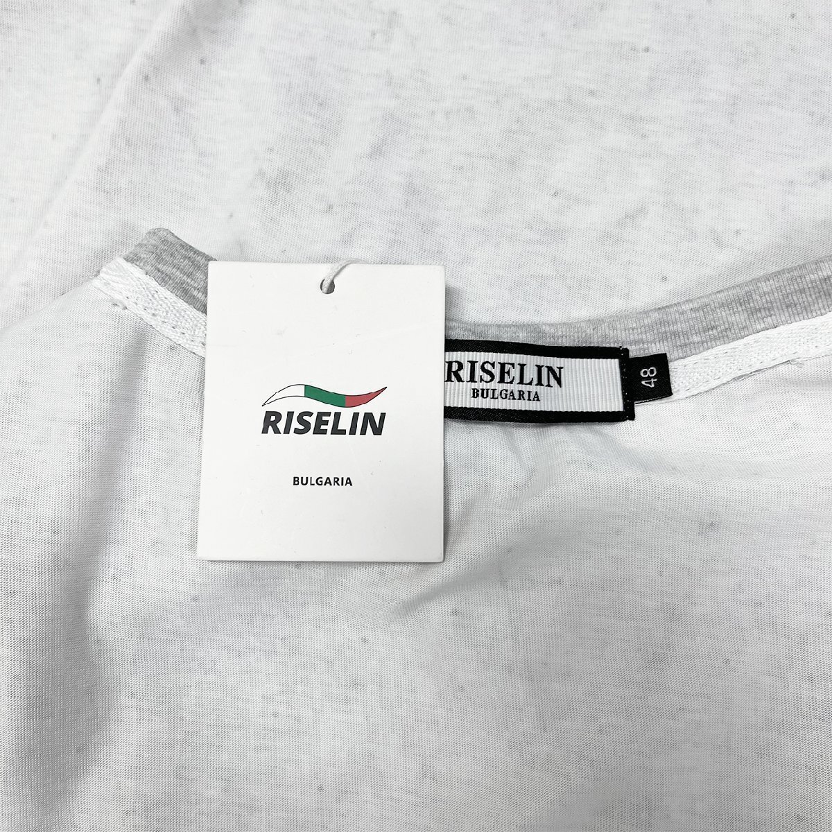 個性ヨーロッパ製※定価2万◆ブルガリア発※RISELIN 半袖Tシャツ 上質綿100％ 薄手 快適 ゆったり キラキラ ラインストーン 街着 夏 XL/50_画像10