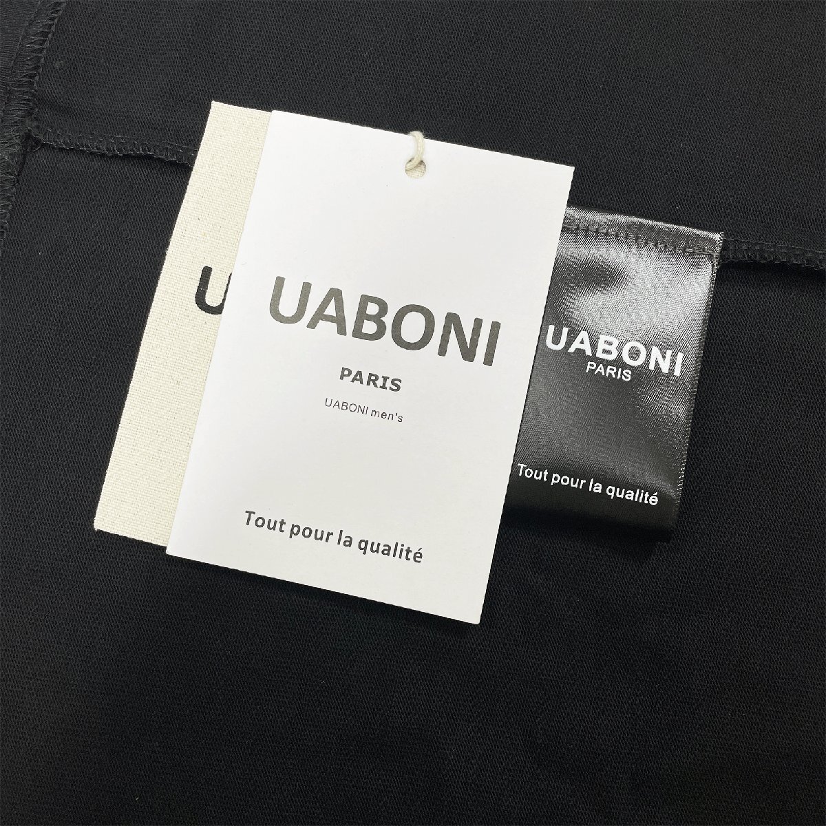 人気EU製＆定価2万◆UABONI*Paris*半袖Tシャツ*ユアボニ*パリ発◆高品質綿100% 快適 吸汗 個性 カットソー スウェット カップル 男女兼用 M_画像9