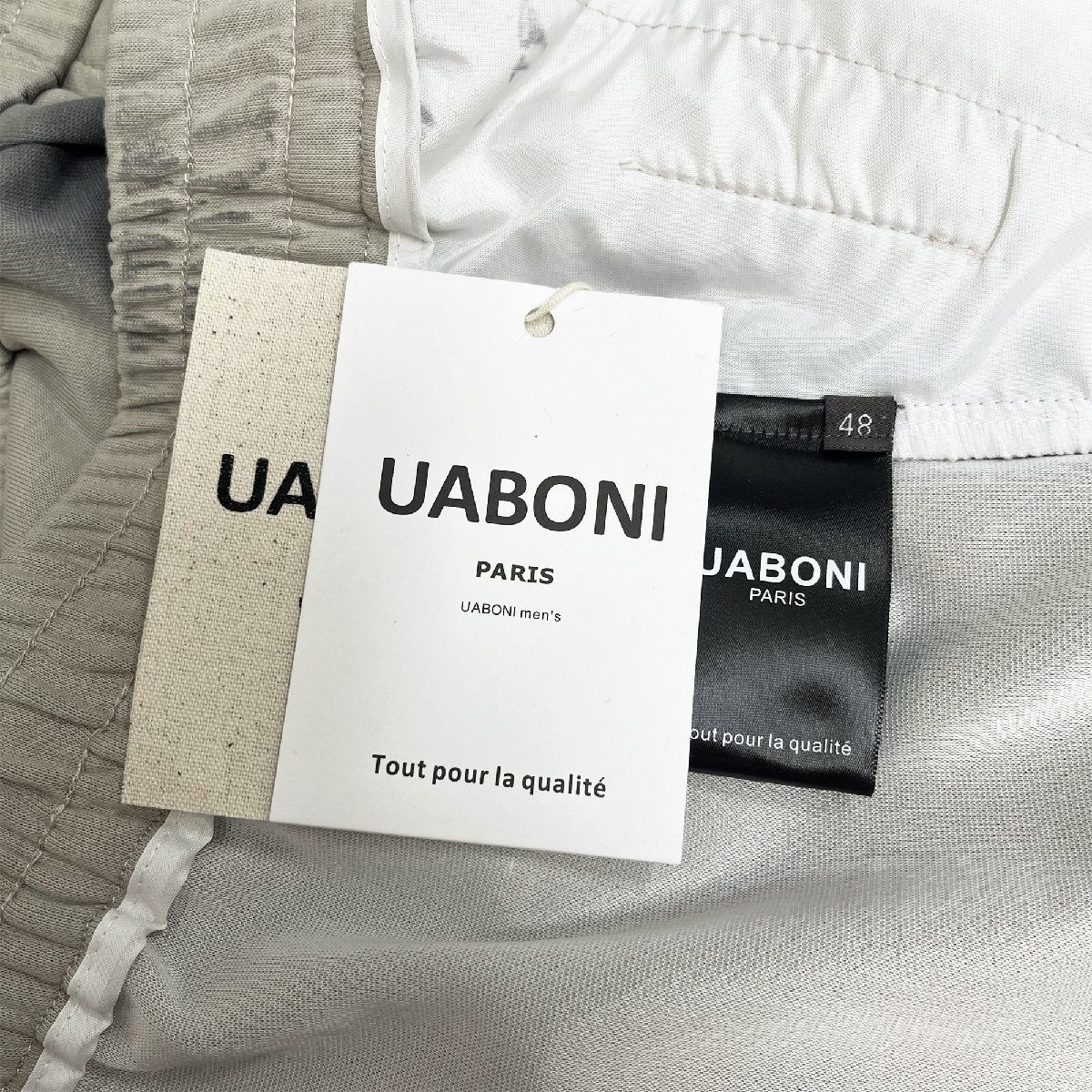 個性EU製＆定価3万◆UABONI*Paris*ショートパンツ*ユアボニ*パリ発◆快適 通気 グラデーション 刺繍 スウェット ハーフパンツ 短パン 夏 XL_画像9