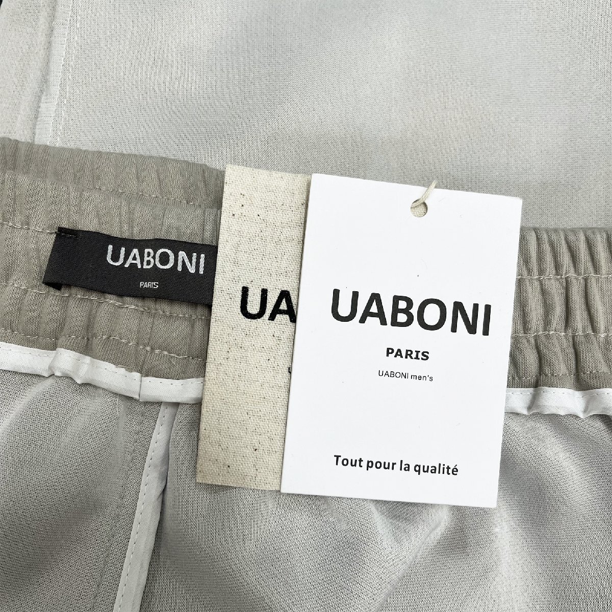 個性EU製＆定価3万◆UABONI*Paris*ショートパンツ*ユアボニ*パリ発◆快適 通気 グラデーション 刺繍 スウェット ハーフパンツ 短パン 夏 L_画像10