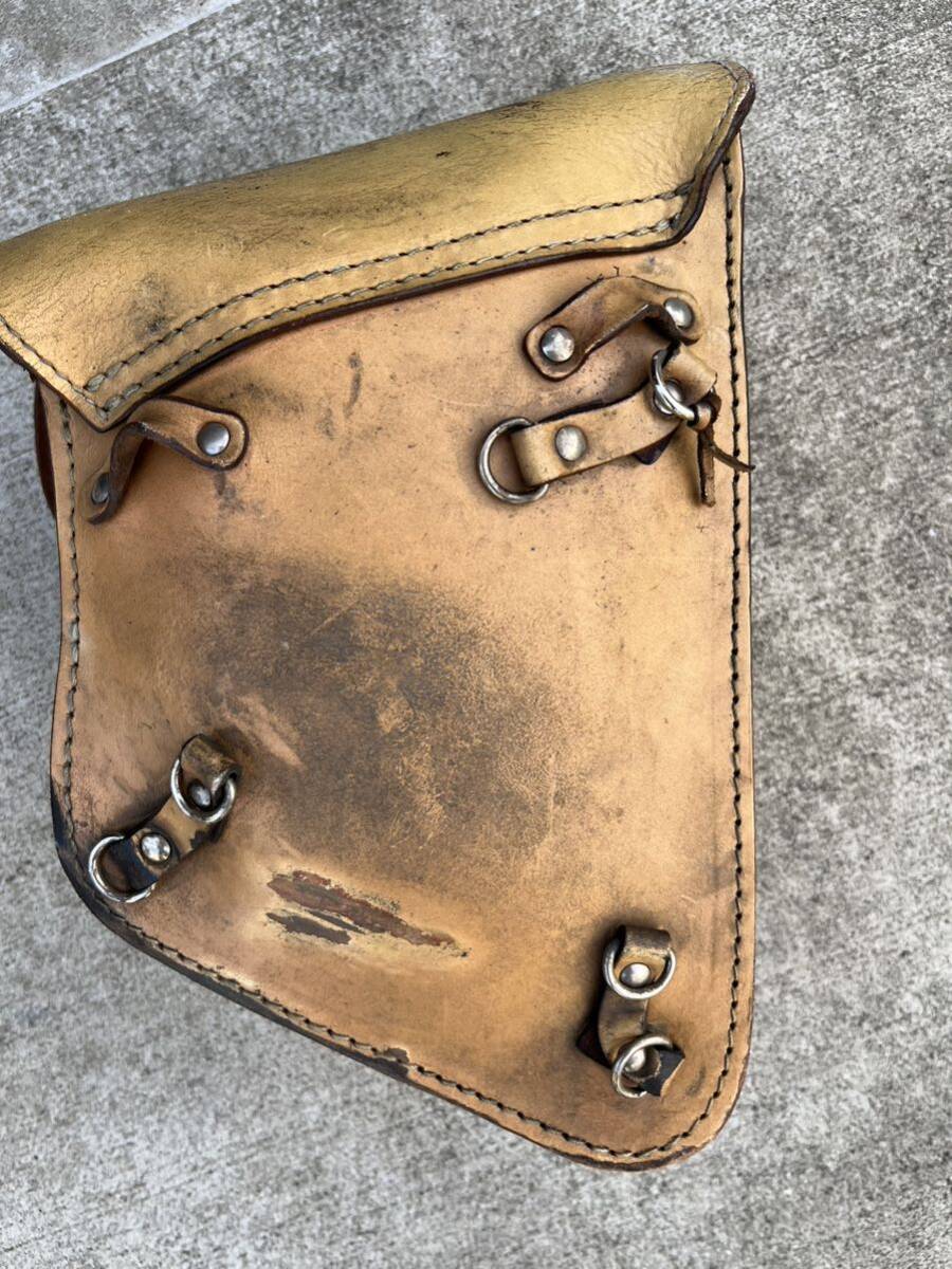 подседельная сумка боковая сумка сумка для инструментов Harley DEGNER кожа рука .. очень толстый натуральная кожа dabidoson Degner 