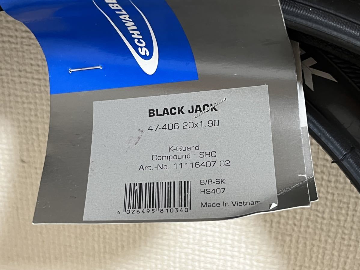 【送料無料特価】Schwalbe Black Jack 20×1.90 新品2本セット_画像4