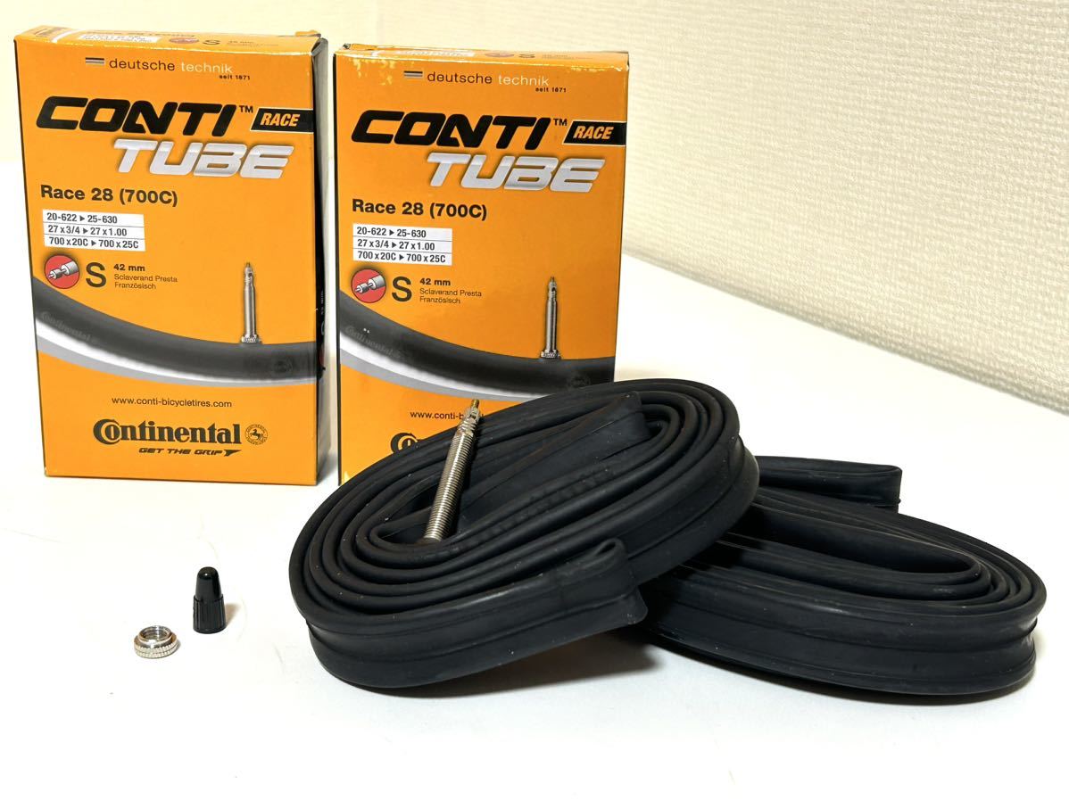 【送料無料特価】Continental RACE28 700×20-25C 仏式バルブ長42mm 新品2個セット_画像1