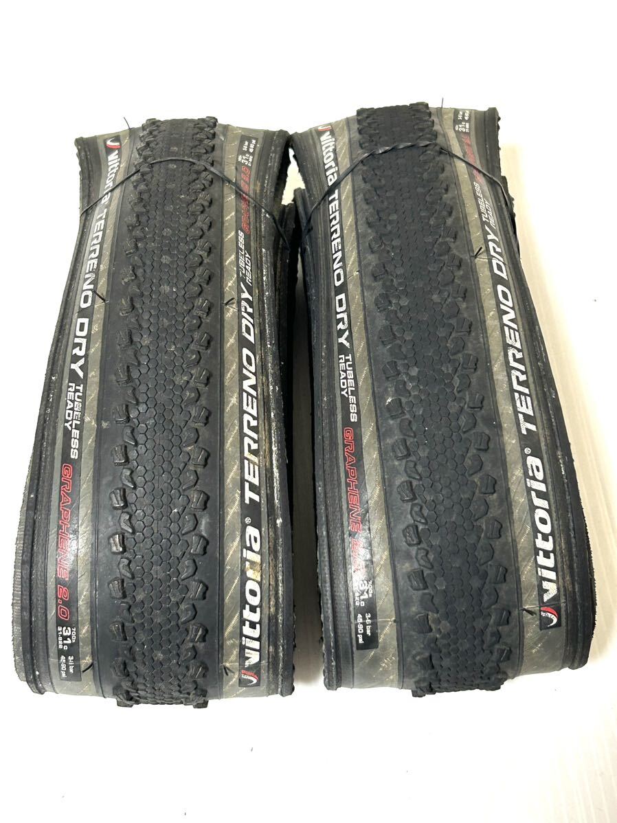 【送料無料】Vittoria TERRENO DRY TLR G2.0 700×31C 中古2本セット《シクロクロス/チューブレスレディ》_画像1