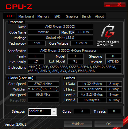 AMD Ryzen 3 3300X BOX 4C8T AM4 Zen2の画像6
